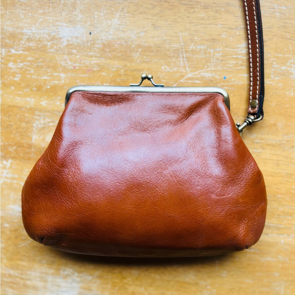 Patricia Nash Tan Leather Wristlet - Picture 3 of 9